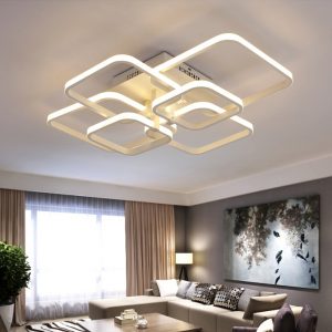 Lustre mennyezeti modern led lámpa – 6 karos – fehér