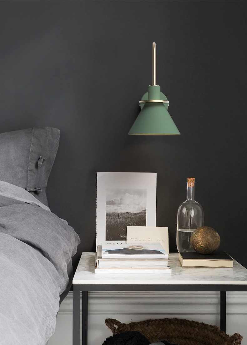 modern minimalist fali lámpa hálószoba