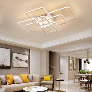 Lustre mennyezeti modern led lámpa – 8 karos – fehér