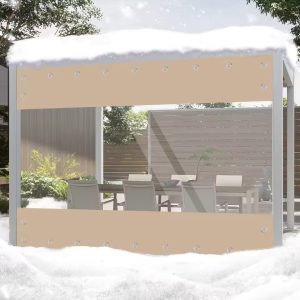 Átlátszó ablakos, PVC terasz, pergola ponyva