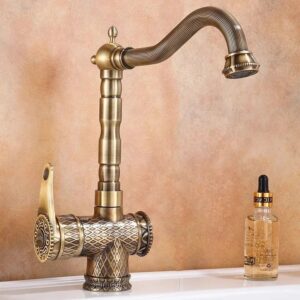 Aquantik antik bronz magas mosdó csaptelep