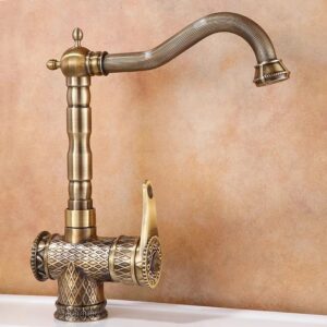 Aquantik antik bronz magas mosdó csaptelep