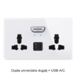 Dupla univerzális dugalj + USB-A/C