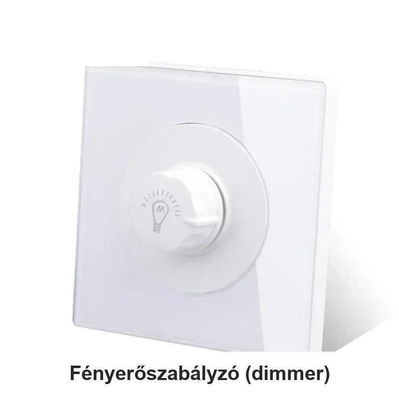 Onyxa fehér kristályüveg fali kapcsoló és konnektor - Image 16
