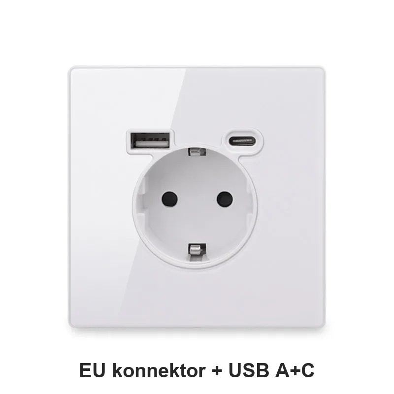 Onyxa fehér kristályüveg fali kapcsoló és konnektor - Image 10