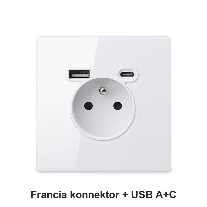 Onyxa fehér kristályüveg fali kapcsoló és konnektor - Image 11