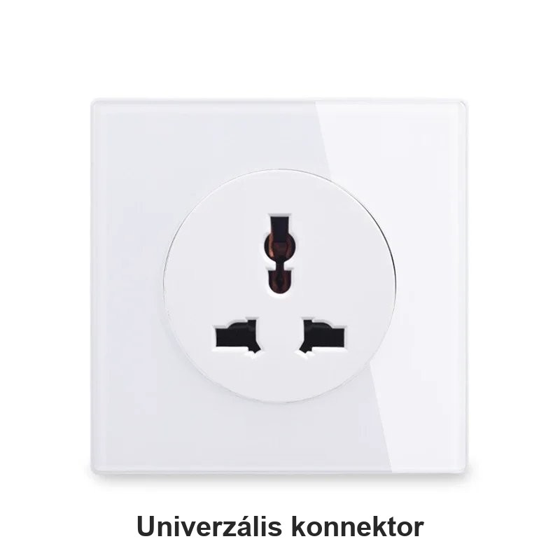 Onyxa fehér kristályüveg fali kapcsoló és konnektor - Image 9