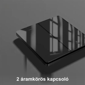 Onyxa fekete kristályüveg fali kapcsoló és konnektor