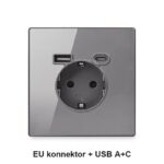 EU konnektor + USB A+C