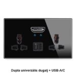 Dupla univerzális dugalj + USB-A/C